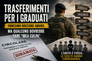 DIRAMATA LA CIRCOLARE SUI TRASFERIMENTI PER I GRADUATI: ENNESIMO BOCCONE AMARO, MA QUALCUNO DOVREBBE FARE “MEA CULPA”