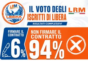 LIBERA CONFERMA IL SUO NO AL CONTRATTO. LA BASE SI È ESPRESSA IN MODO INEQUIVOCABILE. L.R.M SCENDE NUOVAMENTE IN PIAZZA.
