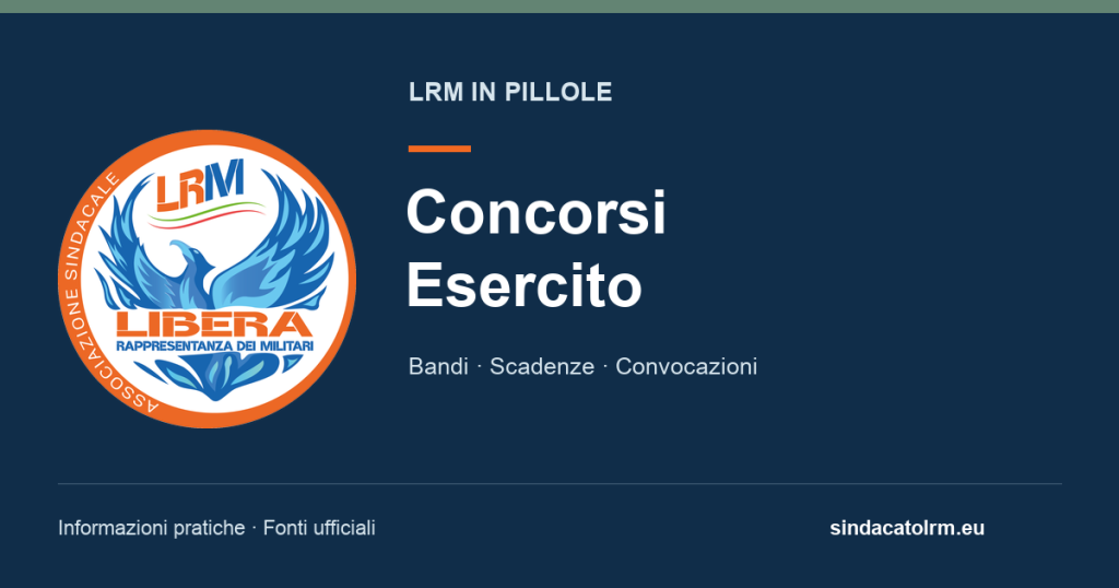 LRM in pillole — Concorsi Esercito — logo ufficiale LRM