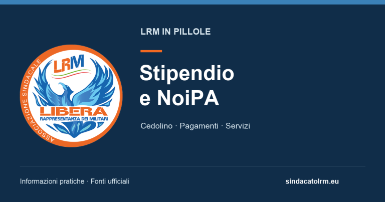 LRM in pillole — Stipendio e NoiPA — logo ufficiale LRM